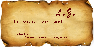 Lenkovics Zotmund névjegykártya